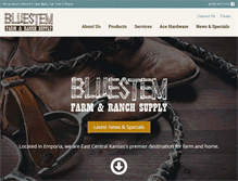 Tablet Screenshot of bluestemfarmandranch.com